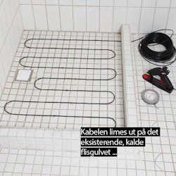 Eksperttips om gulvvarme: Lim varme fast på fliser Eksperttips om gulvvarme: Lim varme fast på fliser